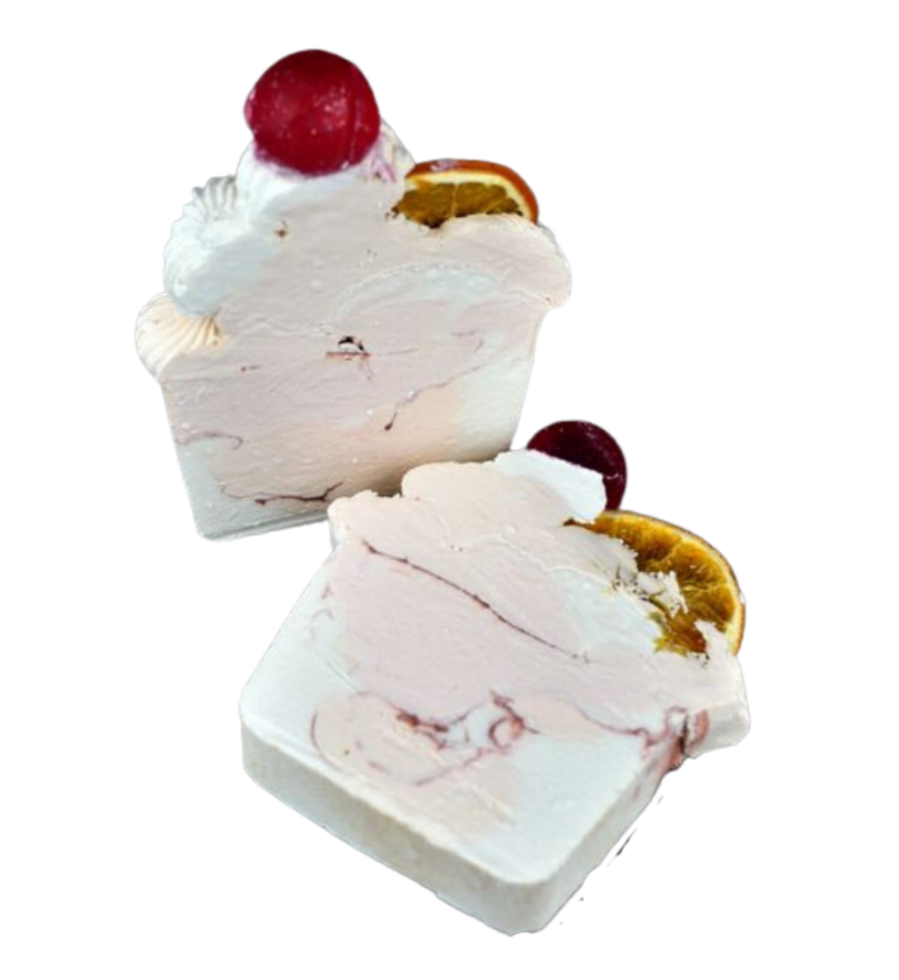 Crimson Cranberry Vegan Cold Process Soap Slice Luxury Gift - Rosetta Creative Boutique